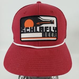 Schlafly Beer Red Cap Hat Mesh Snap Back
